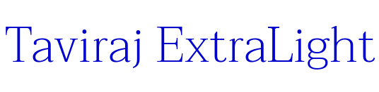 Taviraj ExtraLight font